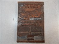 Rare Copper Engraving Plate Litchfield Spreader