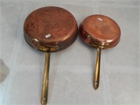 Set of 2 Copper Skillets