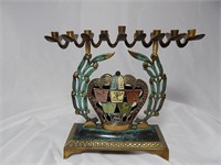 Vintage Brass Menorah made in Israel