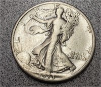 Silver Walking Liberty Half Dollar Coin - 1933-S