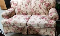 Couch, 2 seat, floral upholstery