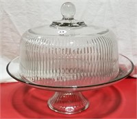 Glass Cake Stand with glass cover