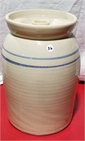 Crock churn base with lid, 3 gallon