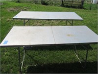 (3) Metal Folding Tables