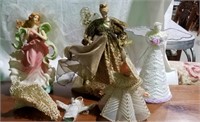 Angel Figurines - resin, plastic, crochet
