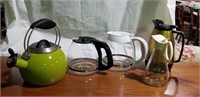 Tea Kettle, coffee pots, syrup dispenser