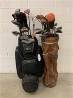 Two sets of Golf Clubs and Bags