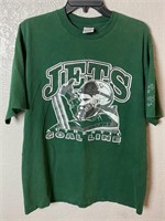 Vintage Jets Authentic Goal Line Sports Bar Shirt