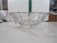 Antique Fostoria Lido Crystal Serving Bowl (Nice