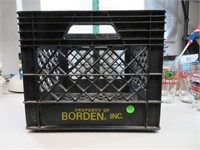 Vintage Borden Milk Crate