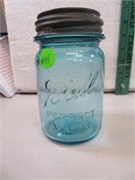 Antique Pint Blue Ball Jar (Base mark 8)