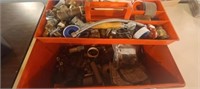 Toolbox With Hose and Faucet Items