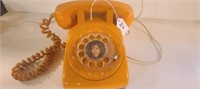 Old Rotary Phone Unique Orange Color