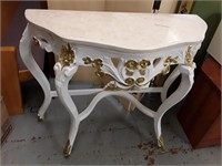 DECORATED TABLE WITH MARBLE TOP