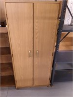 STORAGE SHELF WITH DOORS AND SHELVES