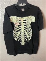Vintage Skeleton Rib Cage Glow in the Dark Shirt