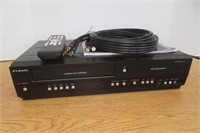 Funai DVD & VHS Player w Remote, Book & Cords