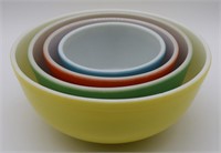 Nest of Primary  Color Pyrex Bowls