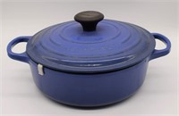 Le Creuset Blue Enameled Cast Iron Dutch Oven #24