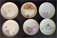 Stack of Small Hand Painted Porcelain Plates
