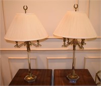 Lotus Base Candelabra Style Table Lamps