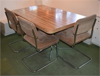 Formica Top Table w/ 3 Chairs