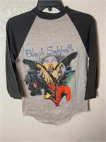 Vintage 1983 Black Sabbath Live Evil Raglan Shirt