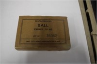BOX 30 CAL. BALL AMMO