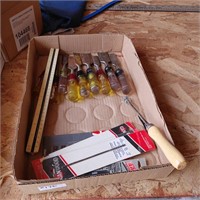 Assorted Chisels, Jig Saw Blades