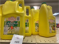 4 jugs oil canola and vegetable oil Swad 96 oz