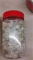 jar of white buttons