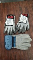 3 pairs of work gloves
