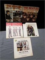 5 Beatles 45 record sleeves