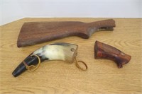 Gun Stock,Smith & Wesson & Powder Horn