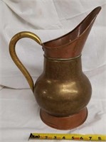 Light weight copper and brass pitcher