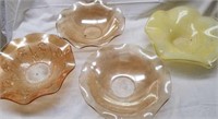 4 fluted serving bowls 11.5 to 12" diameter