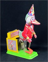 Vintage "Rapping Duck" Tin Wind-Up Toy (China)