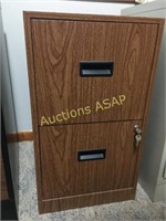 Brown File Cabinet w/Office Supplies