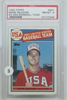 1985 Topps Mark McGwire 401 PSA 8