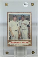 1962 Topps 18 Managers Dream Mickey Mantle,