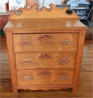 Oak 3 Drawer Chest