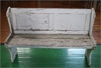 White Wooden Bench/Pew (1 of 2)
