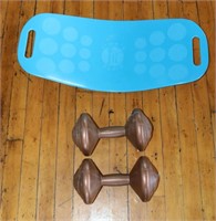 Simply Fit Board and Pair of 6.6 Lb Weights