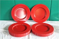 Lot of 19 Pier 1 Red Decorative Plates