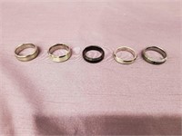 5- Men's Rings Some 925/Tungsten Steel