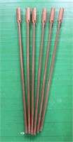 Lot of 6 Homemade Copper Pipe Tiki Torches