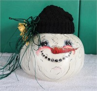 Snowman Painted Gourd