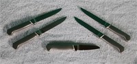 Lot of 5 Hoffritz Fine Stainless Steel Knives
