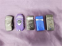 5 Assorted Refillable Lighters