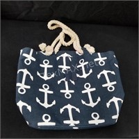 MudPie Burlap Nautical Purse/Bag